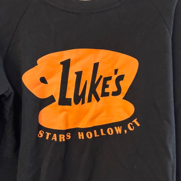 Warner Bros Gilmore Girls Luke's Diner Coffee Cup Logo Sweashirt Size L - Picture 2 of 7